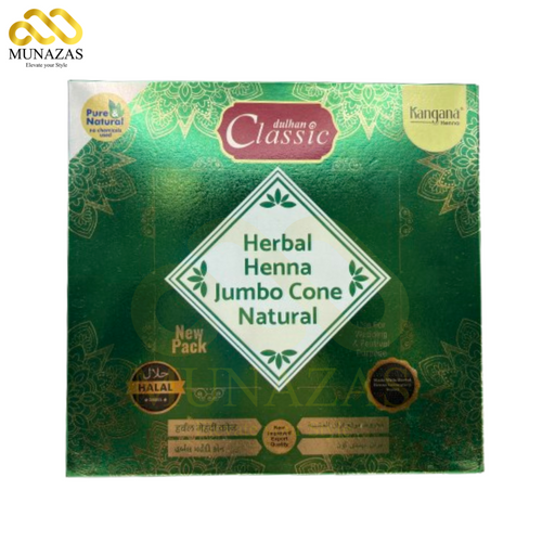 Green Herbal Hena jumbo Pack of 12 cone (WS)