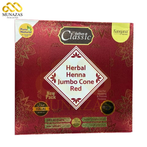 Red Herbal Hena jumbo Pack of 12 cone (WS)
