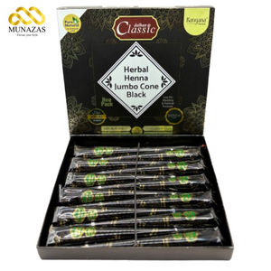 Black Herbal Hena jumbo Pack of 12 cone