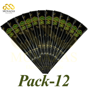 Black Herbal Hena jumbo Pack of 12 cone